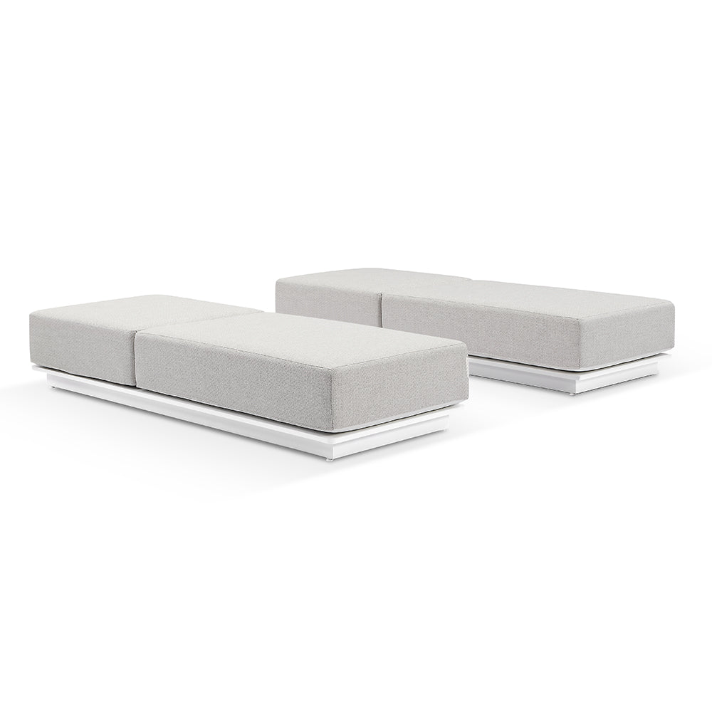 Whitehaven Outdoor Aluminium Single Sun lounge Set