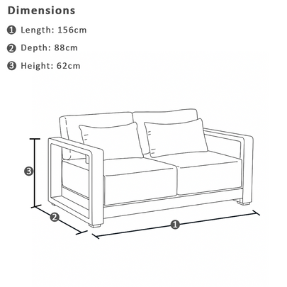 Whitehaven 2+1+1 Seater Outdoor Aluminium Lounge Set with Santorini Coffee Table