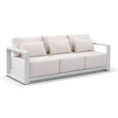 Whitehaven 3+2+1 Outdoor Aluminium Lounge with Sunbrella Cushions with Hugo Coffee Table Set
