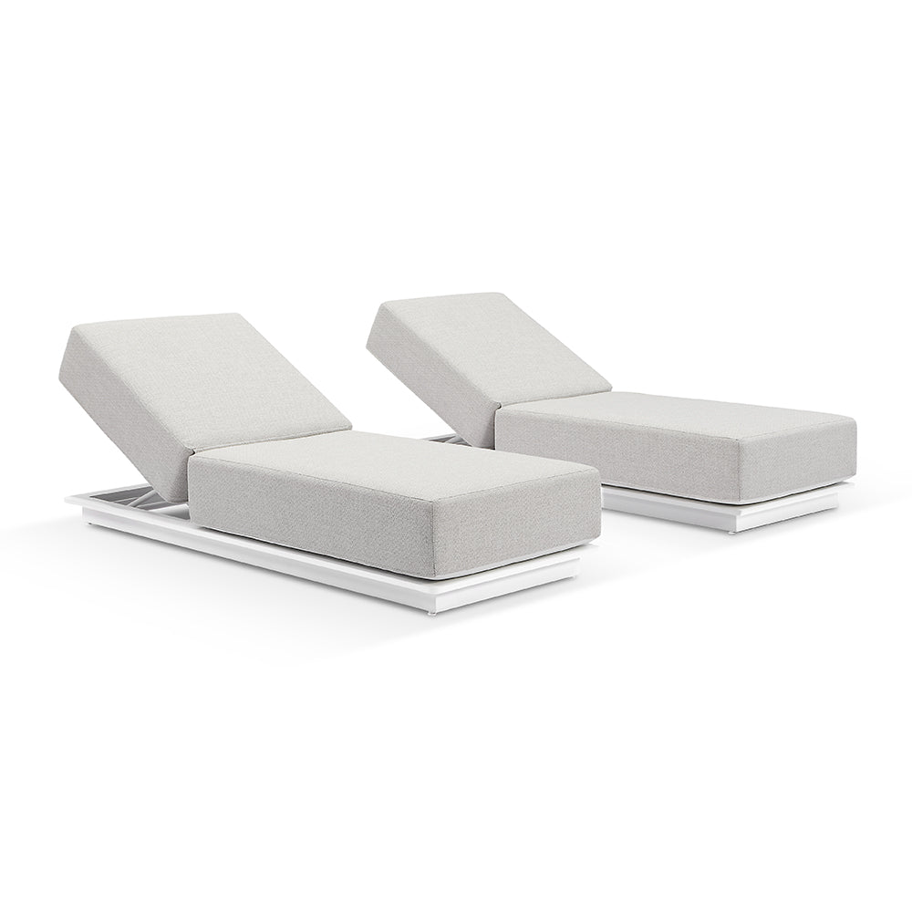 Whitehaven Outdoor Aluminium Single Sun lounge Set
