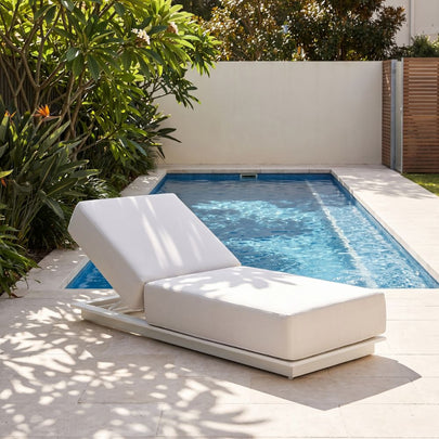 Whitehaven Outdoor Aluminium Single Sun lounge Set in Sunbrella