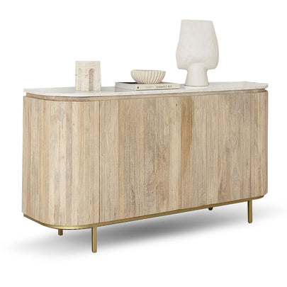 Abbotsbury Indoor Buffet Sideboard with Marble Top