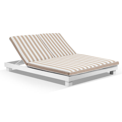 Santorini Aluminium Double Sun Lounge with Sunbrella