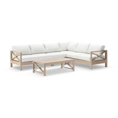 Kansas Package C - Outdoor Aluminium Corner Modular Lounge Set with Coffee Table