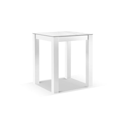 Hugo Outdoor Ceramic Top Square Aluminium Bar Table