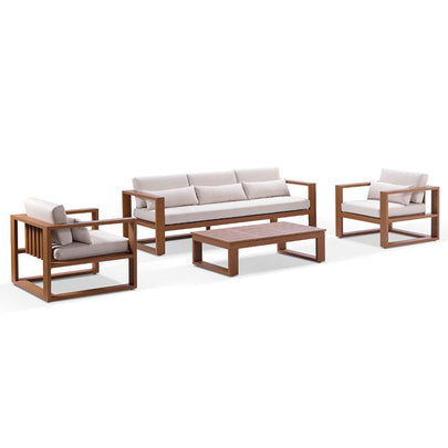 Santorini 3+1+1 Aluminium Lounge Setting with Coffee Table