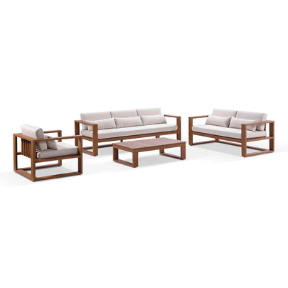 Santorini 3+2+1 Outdoor Lounge Setting with Coffee Table