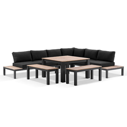 Nova Outdoor  Aluminium Lounge and Dining Setting with Single Modular