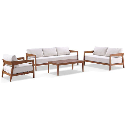 Bronte 3+2+1 Outdoor Aluminium with Sunbrella Lounge Setting with Coffee Table