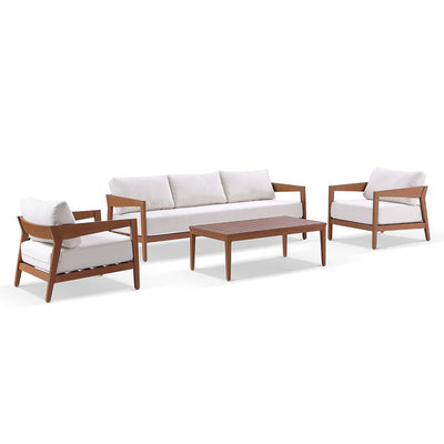 Bronte 3+1+1 Outdoor Aluminium with Sunbrella Lounge Setting with Coffee Table