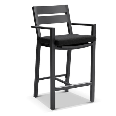 Santorini Outdoor Aluminium 2m Bar Table with 6 Bar stools