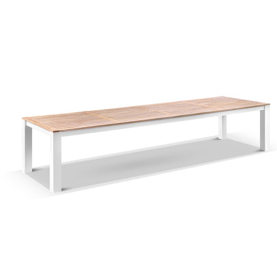 Balmoral 3.55m Outdoor Teak Top Aluminium Table with 12 Watego Malawi Chairs