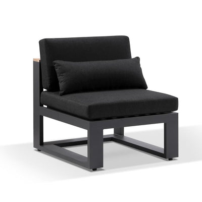 Balmoral Single Modular Outdoor Aluminium and Teak Lounge