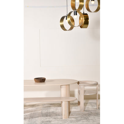 Beaumont Indoor Dining Table with Bench Seats and 2 x Jervis Dining Chairs