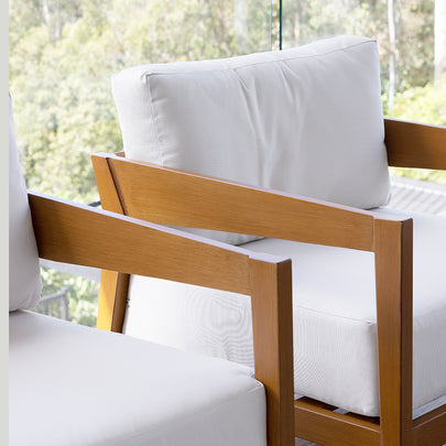 Bronte 3+2+1+1 Outdoor Aluminium Lounge with Sunbrella Setting with Coffee Table