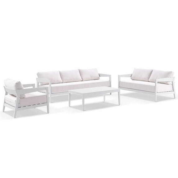 Bronte 3+2+1 Outdoor Aluminium with Sunbrella Lounge Setting with Coffee Table