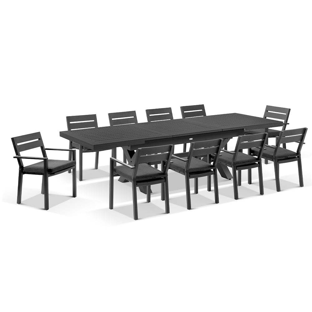 Buy Austin Outdoor 2.2m 3m Extension Aluminium Table with 10