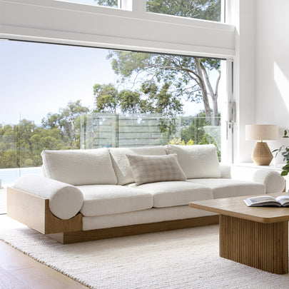 Dover Boucle Sofa 3 Seat Indoor Lounge