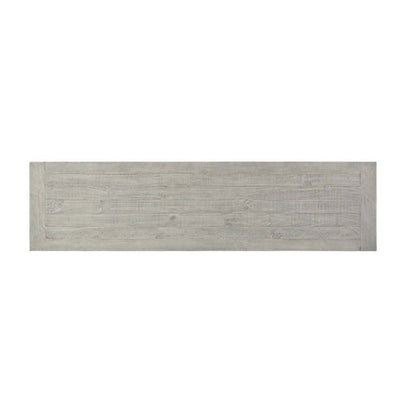 Ashton Entertainment TV Unit in Brushed White with Grey Timber Top