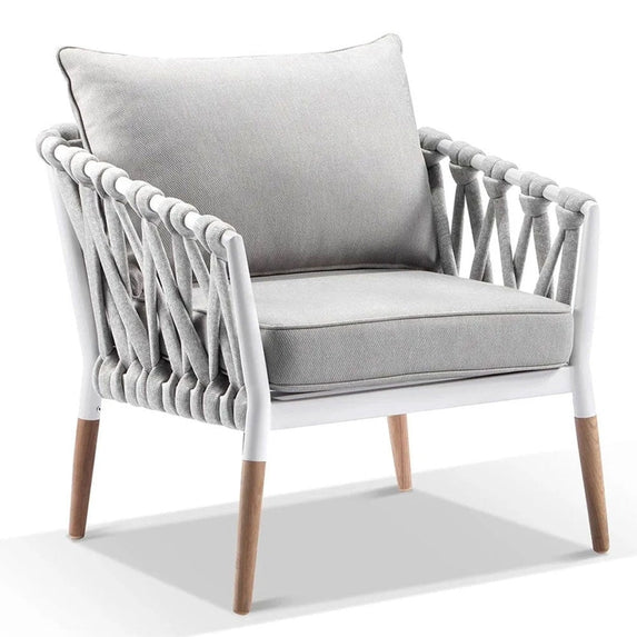 Silas Outdoor Rope and Aluminium Lounge  Arm Chair