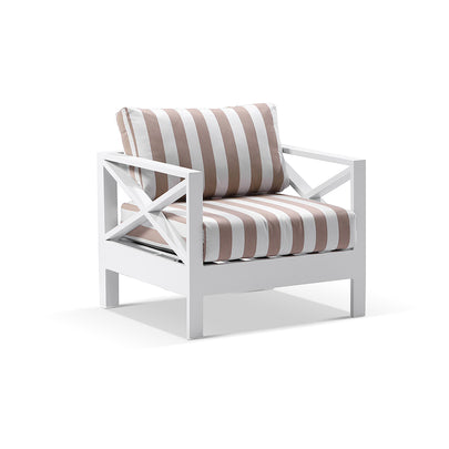 Kansas 3+2+1 seater Outdoor Aluminium Lounge Set with Coffee Table in Sunbrella