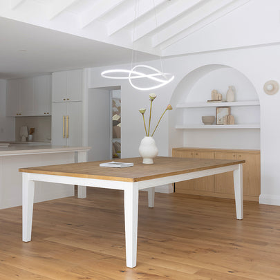 Leura Belle Large Rustic 210cm x 150cm Indoor Timber Dining Table