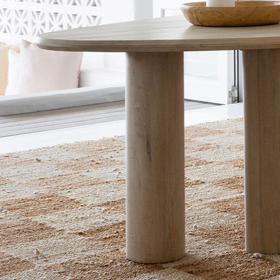 Nambucca Indoor 2m Table with 2 x Kirribilli benches Dining Set