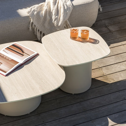 Norfolk Outdoor Round Ceramic and Aluminium Side Table