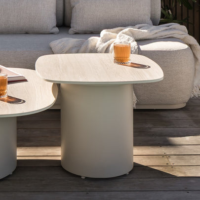 Norfolk Outdoor Round Ceramic and Aluminium Side Table