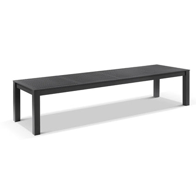 Santorini 3.55 Outdoor Rectangle Aluminium Dining Table with 12 Watego Malawi Style Chairs
