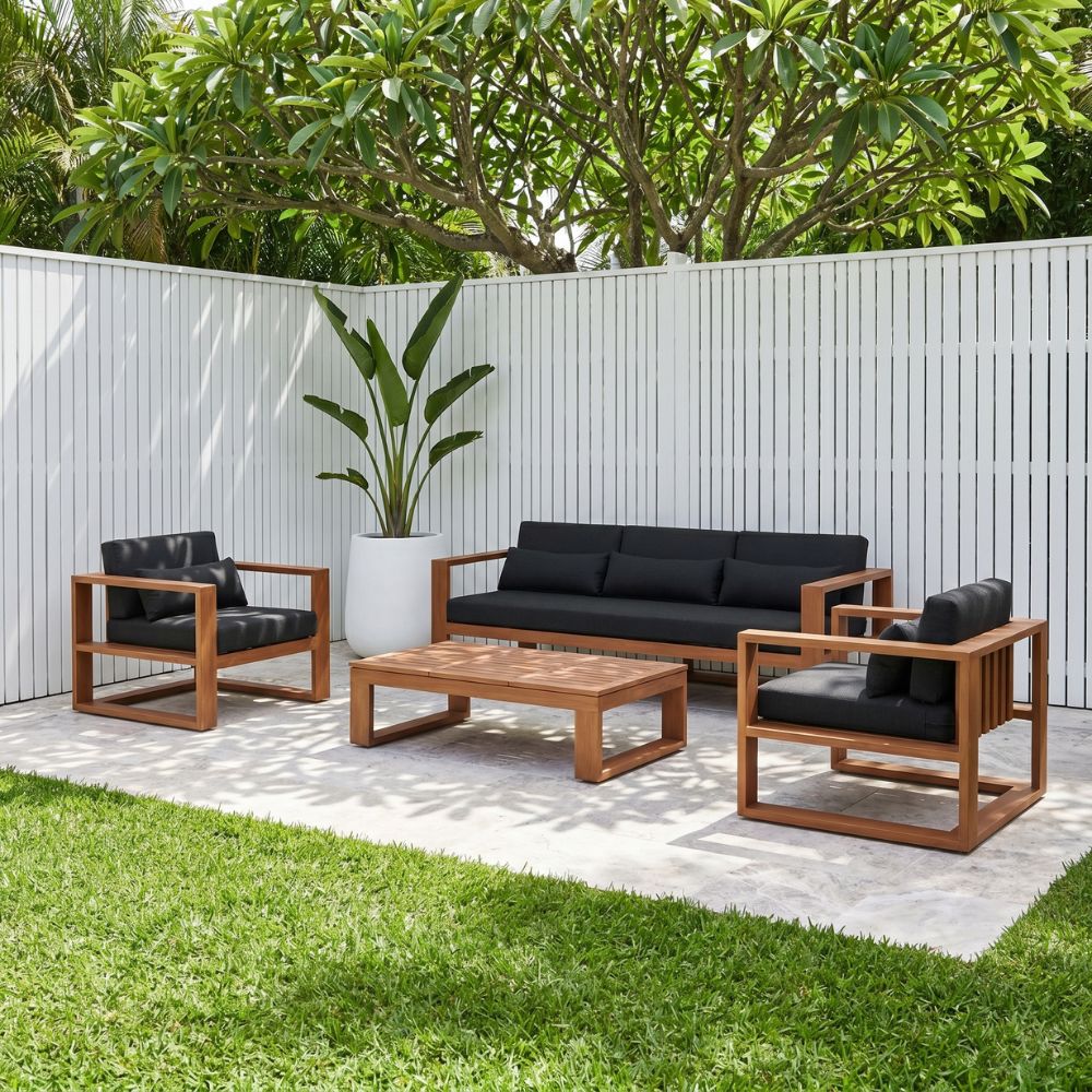 Santorini 3+1+1 Aluminium Lounge Setting with Coffee Table