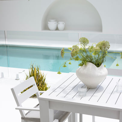 Santorini Outdoor Square Aluminium Dining Table