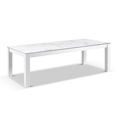 Hugo Ceramic 2.5m Outdoor Rectangle Aluminium Dining Table