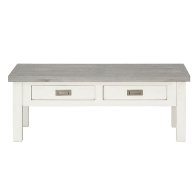Ashton Rectangle Indoor Timber Coffee Table in Brushed with Wooden Top