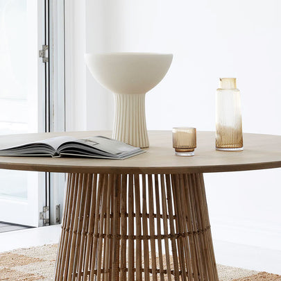 Tamborine Indoor Mango wood 1.4m Round Dining Table