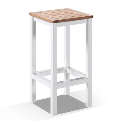 Balmoral Outdoor Aluminium and Teak Bar Stool