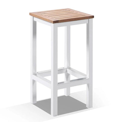 Balmoral Outdoor Aluminium and Teak Bar Stool