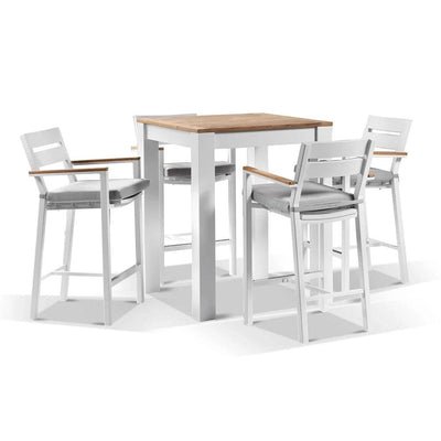 Balmoral 4 Seater Square Bar Table with 4 Capri Bar Stools