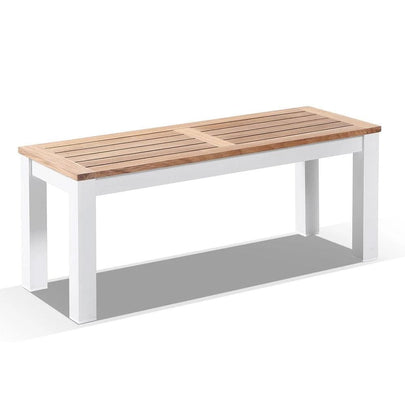 Balmoral 2.5m Teak Top Aluminium Table with Bench Seats