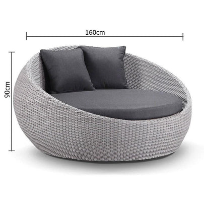 Newport Outdoor Round Wicker Daybed without Canopy