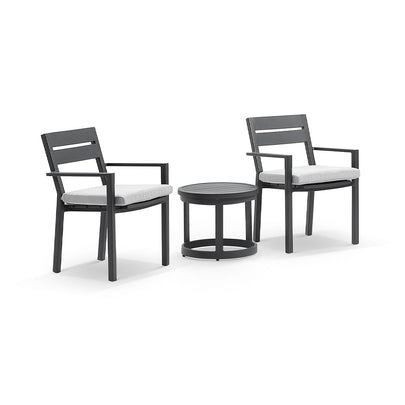Santorini Outdoor Aluminium Patio Set with Side Table