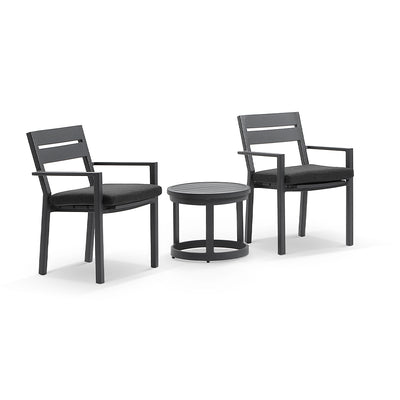 Santorini Outdoor Aluminium Patio Set with Side Table