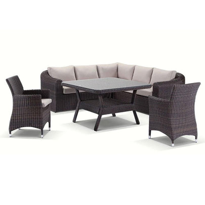 Subiaco 6 Piece Modular Lounge and Dining Table and Chairs Setting