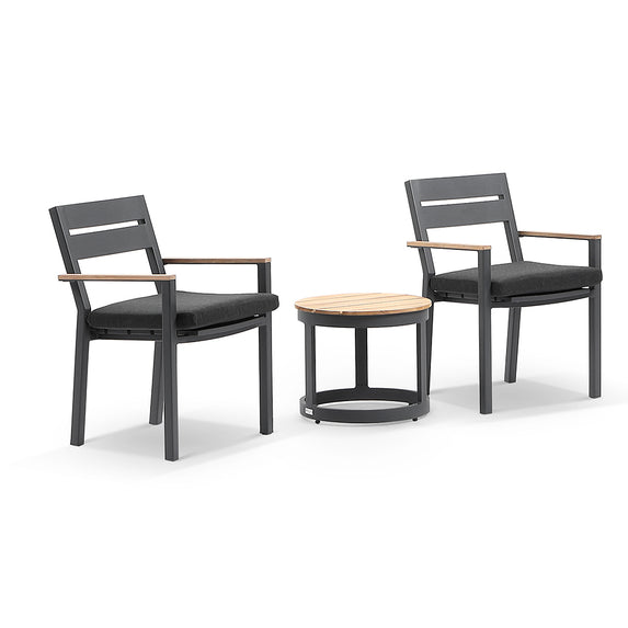 Capri Outdoor Aluminium Patio Balcony Set with Side Table