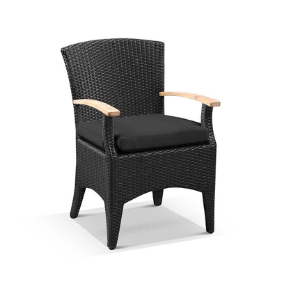 Sahara 6 Seater Teak Top Table with Kai Outdoor Wicker Chairs