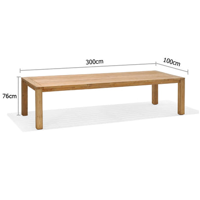 Cancun 3m Recycled Teak Timber Lifestyle Garden Dining Table