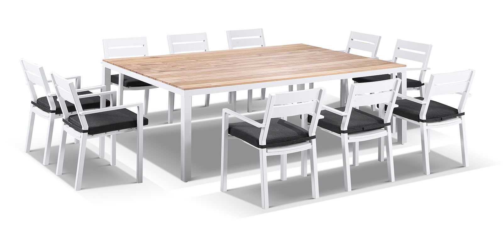 Tuscany 10 Seat Outdoor Teak Top, 10 Seater Outdoor Dining Table