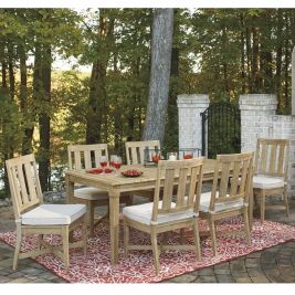 Dakota Outdoor Timber 6 Seater Dining Table and Chairs Furniture Setting