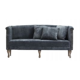 Velvet 3 Seater Indoor Fabric Lounge in Royal Blue