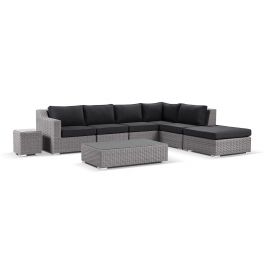 Milano Package C Outdoor Wicker Corner Modular Chaise Lounge with Coffee Table